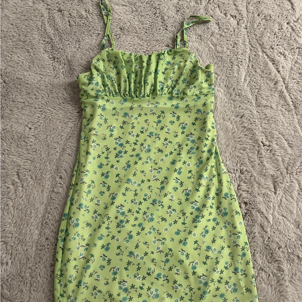 Tilly's Green Floral Mini Dress